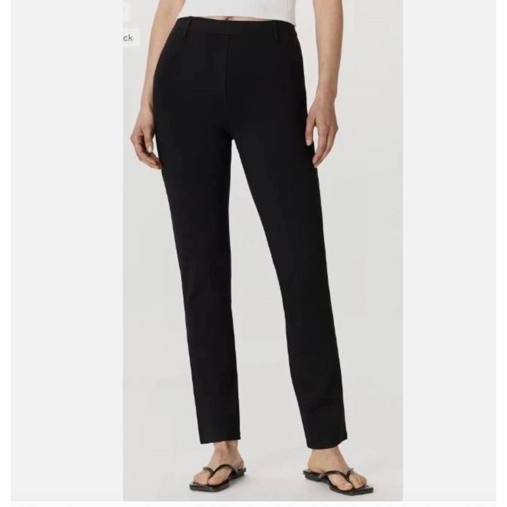 Quince Black Ultra Stretch Pont Leg With 4 Pocket Pants Sz M Minimalist Office